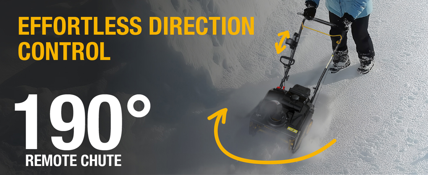 Poulan Pro Snow Blower Gas Powered, Single Stage 18 Inch Gas Snow Thrower with Electric Start