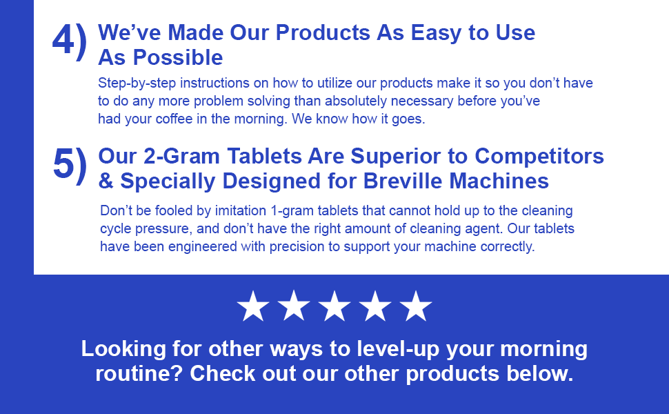 breville espresso machine cleaning tablets accessories filters