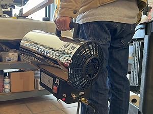 Flame King YSN-AD018 60,000 BTU Portable Propane Forced Air Heater Outdoor Great for Jobsites