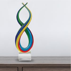 decorative objects home decor modern, murano style Hand Blown Glass Sculpture