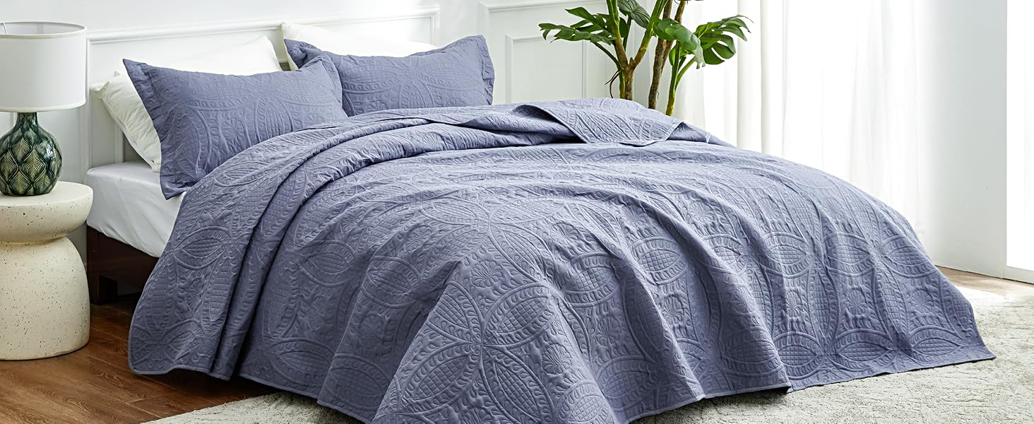 Blue bedspread