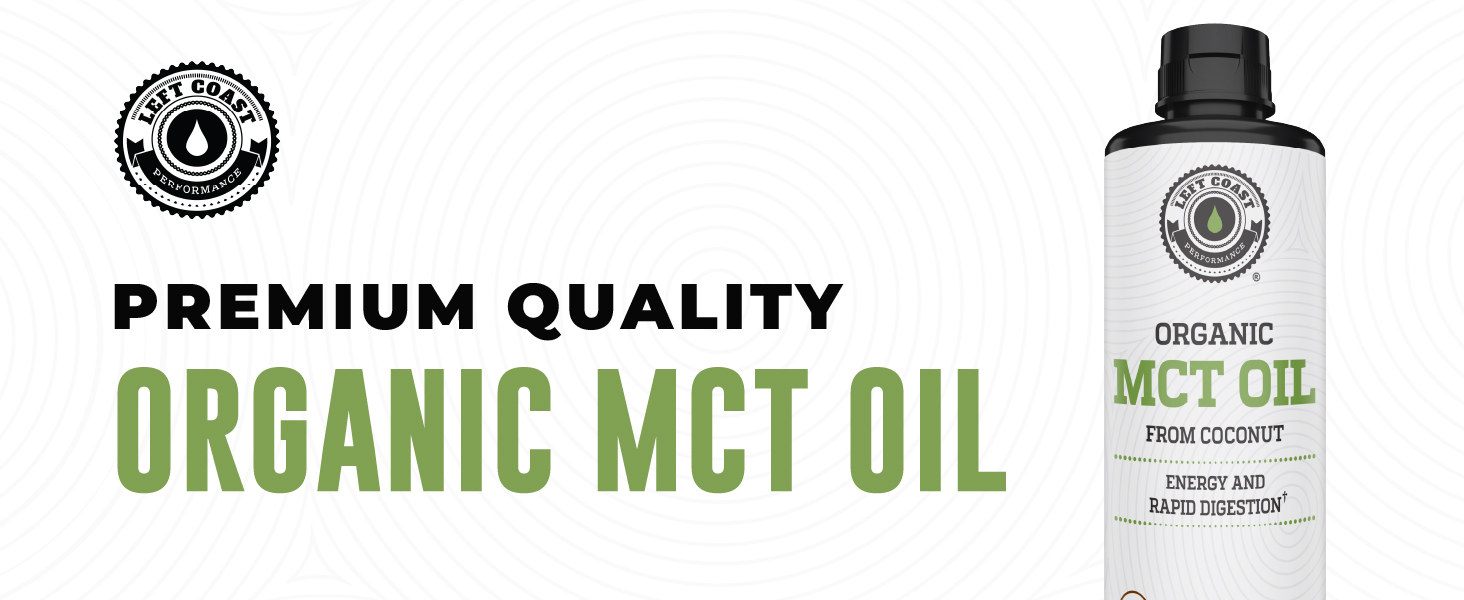Organic MCT Oil Coffee coconut oil 16 oz caprylic acid keto liquid medium chain triglycerides