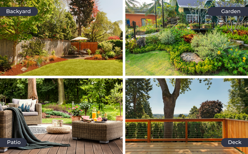 outdoor home environments, backyard, garden, deck, patio