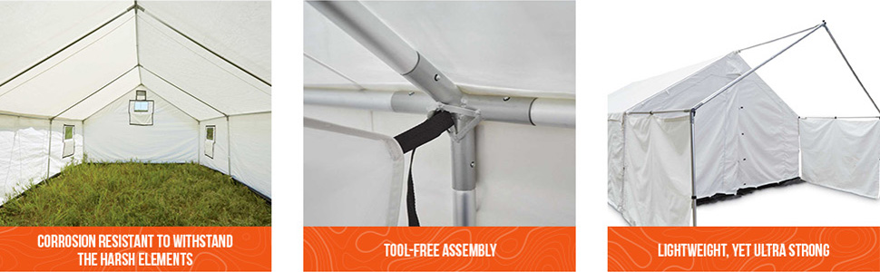 ZZX3*0706761 Guide Gear Aluminum Frame for Large Canvas Wall Tent, Camping, Hunting