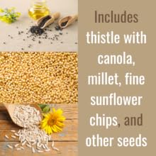 Canola, millet, find sunflower chips, other seeds