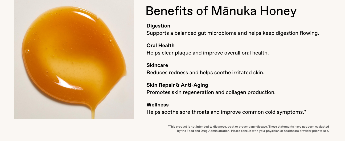 Mānuka Honey can help support digestion, skincare, oral health, and overall wellness.