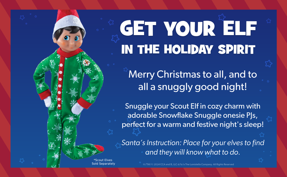 snowflake pajamas for a scout elf