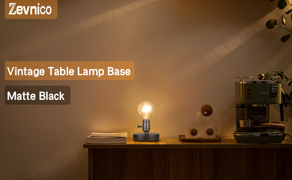 Table Lamp Base - Matte Black-1