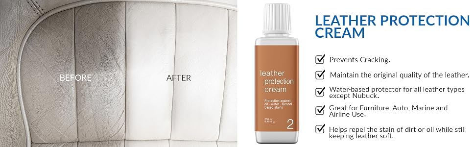 Leather protection cream prevents cracking