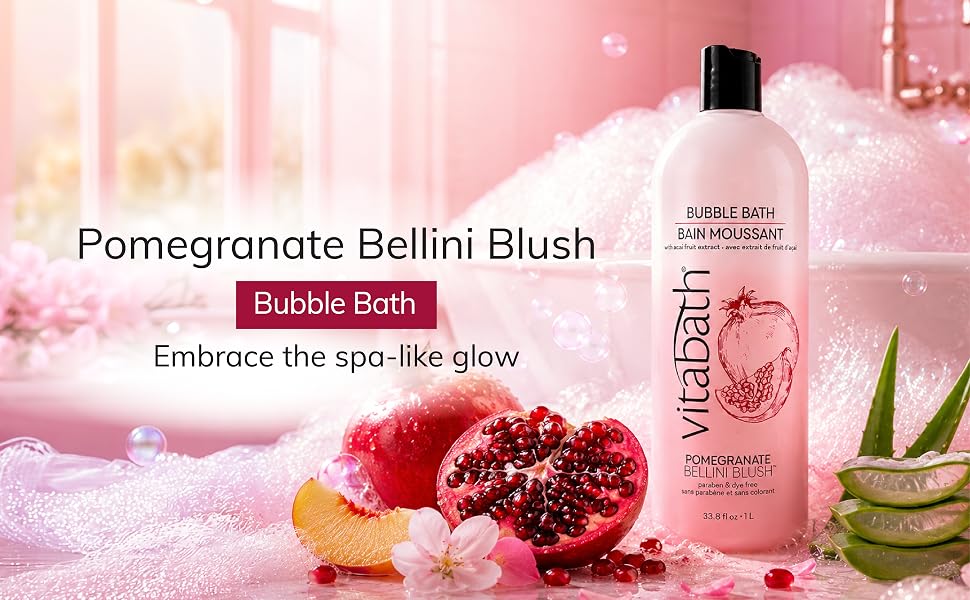 Vitabath Pomegranate Bellini Bubble Bath 1