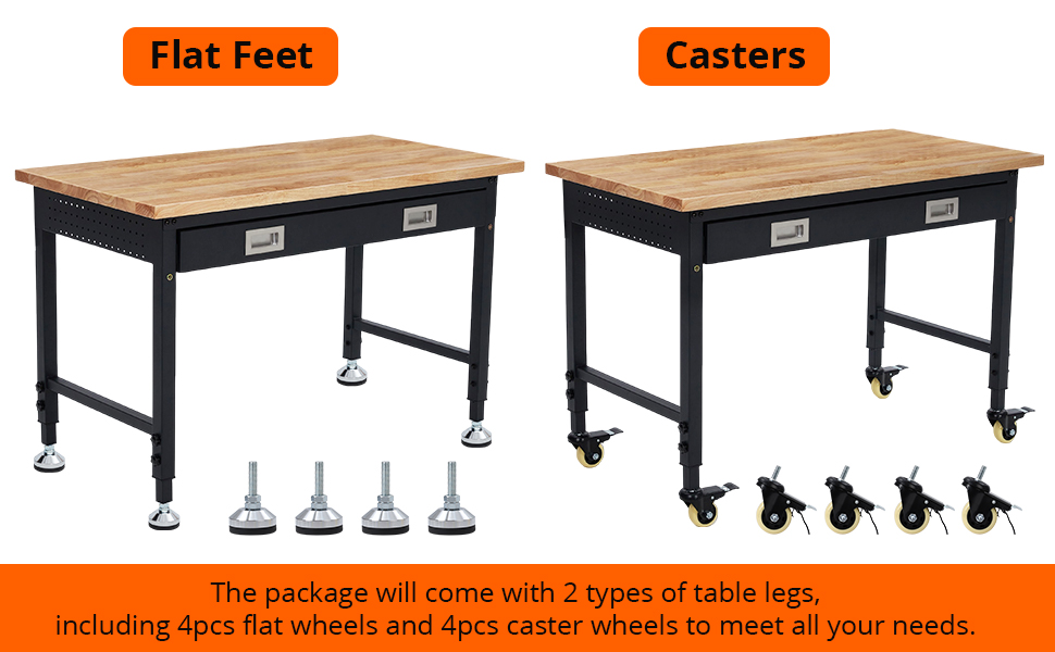 48" x 24" Adjustable Workbench 2000 Lbs