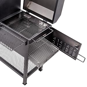 slide;out;fire;box;ash;pan;removable;dampers;door;front;shelf;shelves;bottom;storage;tools;fuel;wood