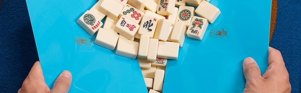 Mahjong Tile Mixer (Shuffler) - Blue - Set of 2