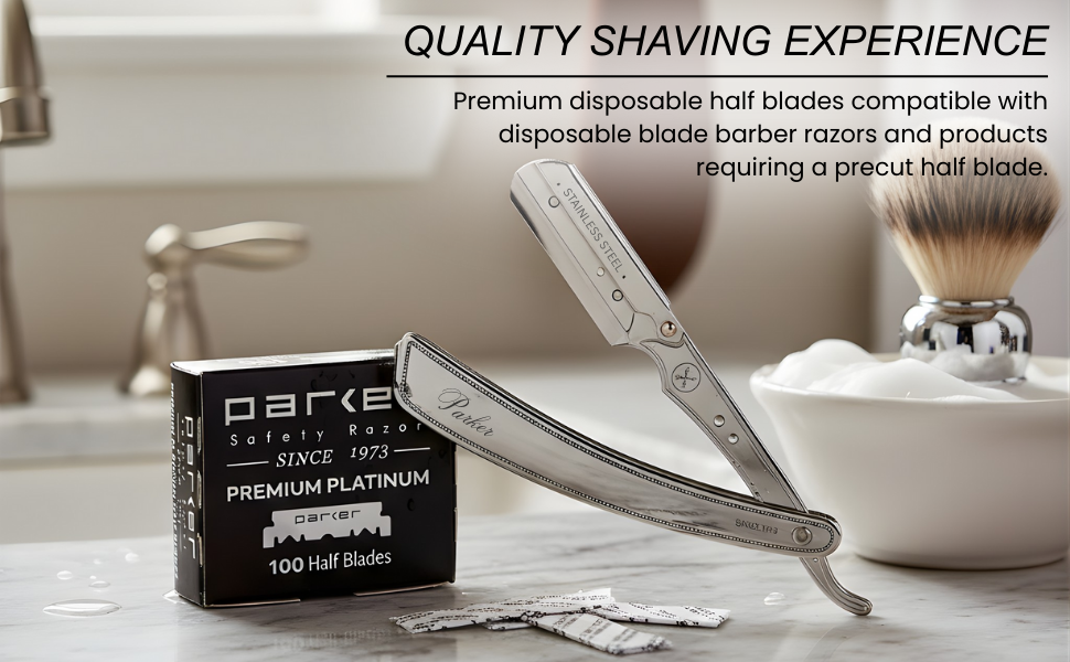 Parker Safety Razor, Premium Platinum Single Edge Razor Blades -100 Count
