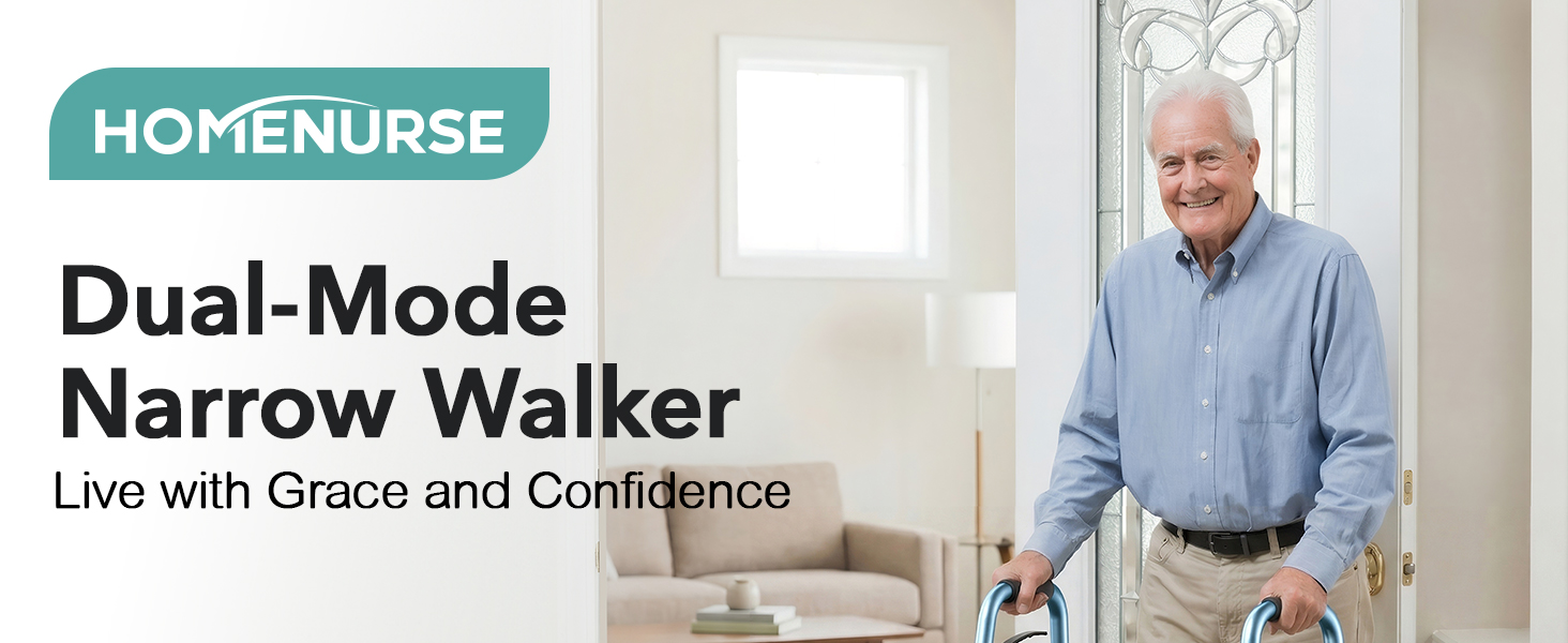 lightweight adjustable walker with a sturdy aluminum stable frame front wheels ergonomic handles