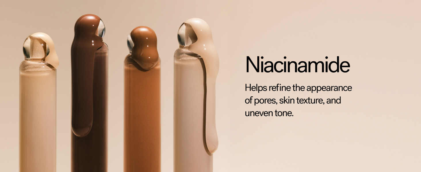 Niacinamide helps refine the appearance of pores, skin texture, and uneven tone.