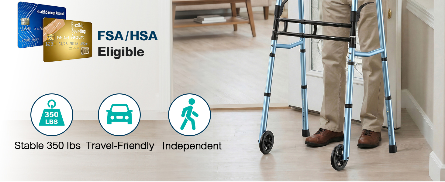 lightweight walker stable support for seniors and adults during daily walking