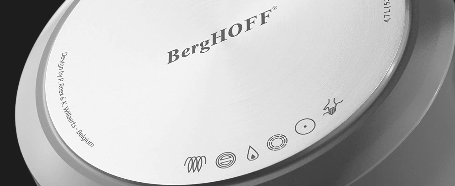 BergHOFF Non-stick Cast Aluminum Ferno-Green PFOA Free Induction cooktop flat full dish bottom