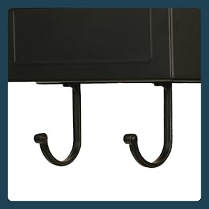 wall mounted mail box with newspaper scroll arms