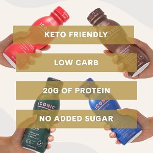 iconic protein chocolate truffle protein drink shake shakes low carb keto low sugar antioxidants