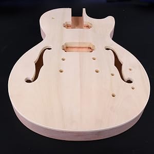 mahogany guitar body with maple cap semi hollow guitar body