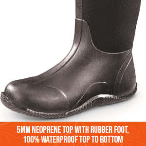 Guide Gear Men’s High Waterproof Rubber Boots for Rain, Mud, Fishing, Hunting