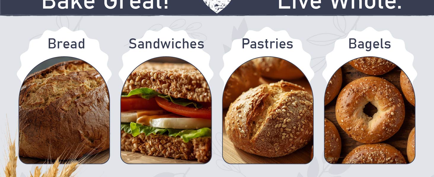 7 Grain Flour Bread Sandwich Bread Pastries Bagels Muffins Organic