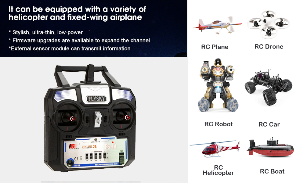 Flysky FS-i4 RC Transmitter with FS-A6 Receiver