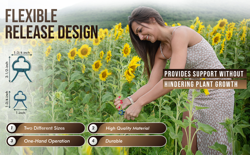 flexible release design plant clips