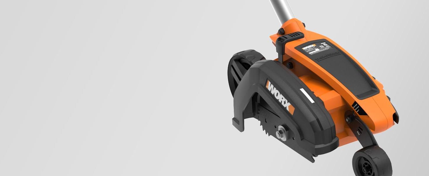 lawn edger, electric lawn edger, garden edger, lawn edging tool, grass edger, battery powered