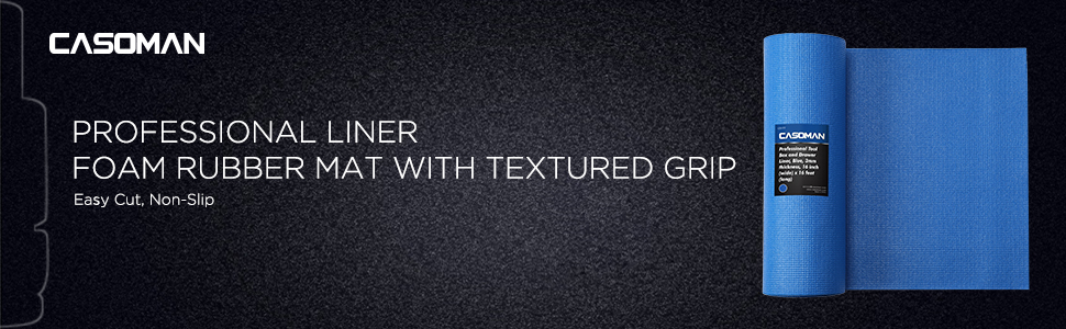 Professional Liner Foam Rubber Mat with Textured Grip Easy Cut, Non-Slip