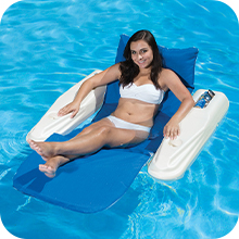 pool chaise lounge;floating pool chaise;floating swimming;floating lounge;deluxe pool lounge