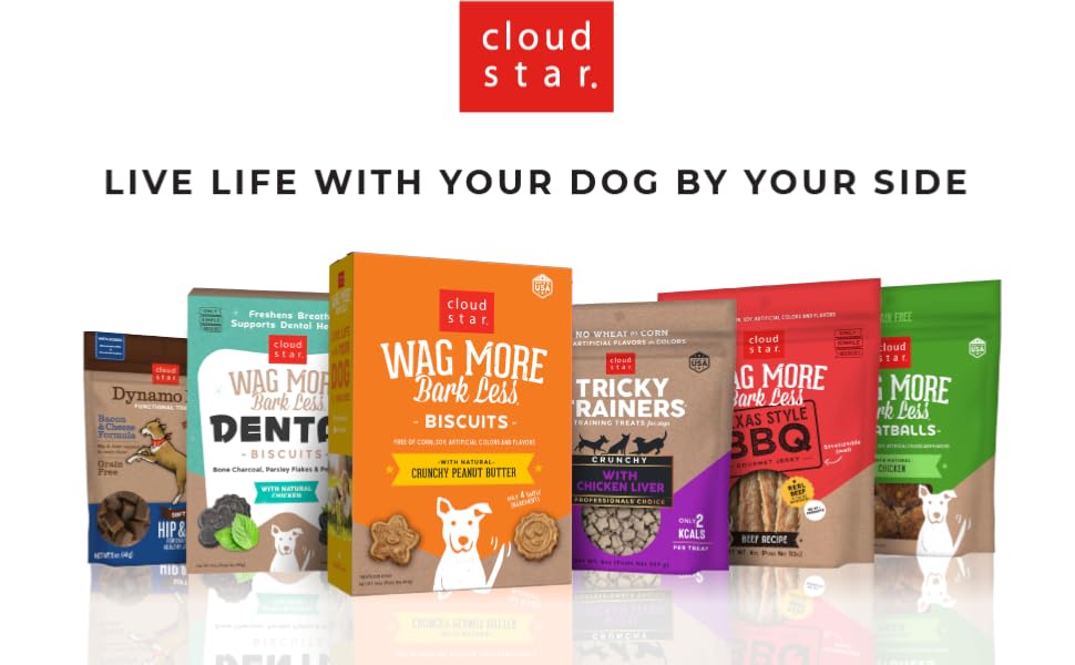 cloud star tricky trainers wag more bark less jerky meatballs dental biscuits crunchy biscuits low
