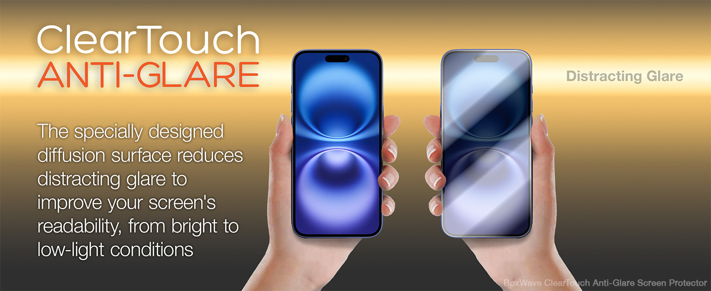 The specially designed diffusion surface reduces distracting glare to improved your readability