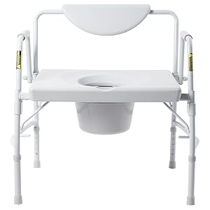 Front view of McKesson Bariatric Commode