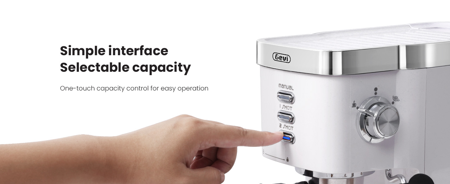 simple interface selectable capacity