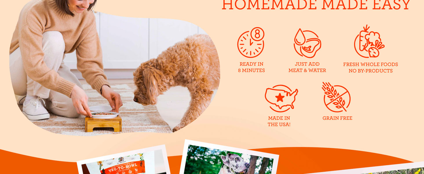 Dog Human grade, Vegetables, Protein, Kidney, Fur, Mix, Complete, Veterinarian Approved