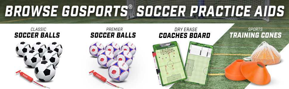 Gosports soccer practice training coach futbol camp mls league backyard soccer balls goal pack pump