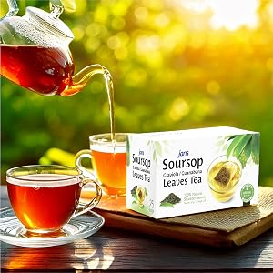 Soursop Tea Prepared in Cup