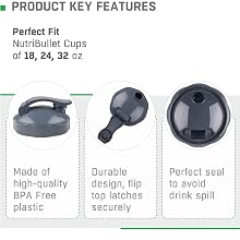 Blender bottle replacement cover lid only flip top lids for Nutri Bullet Blender