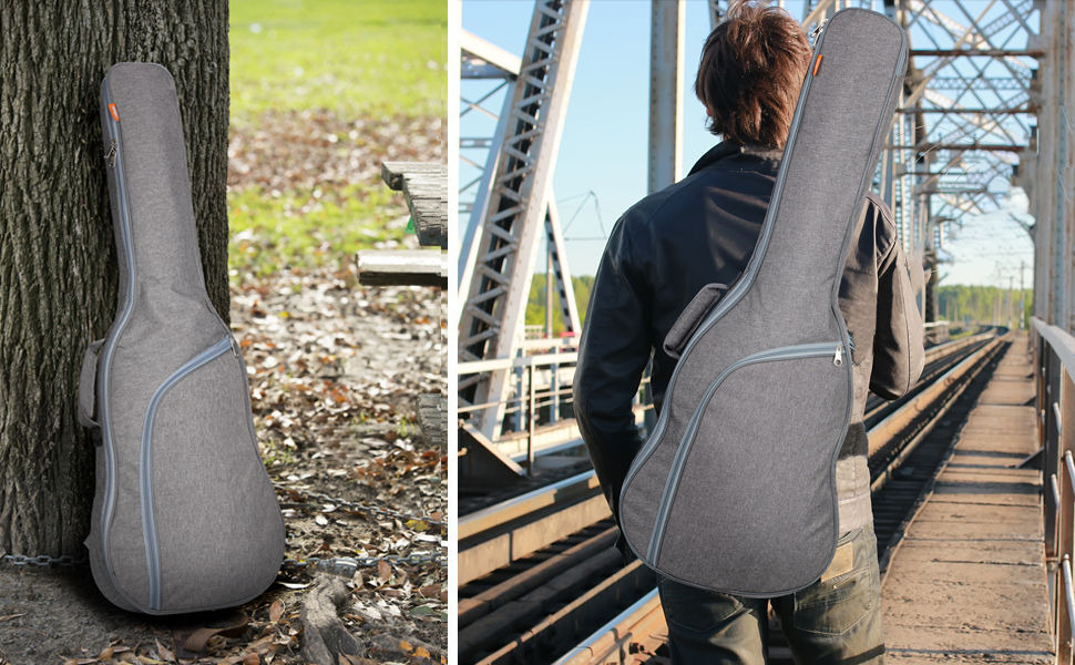 CAHAYA electric guitar bag gig bag soft padded backpack 40 inch