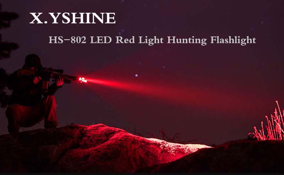 LED red light hunting flashlight