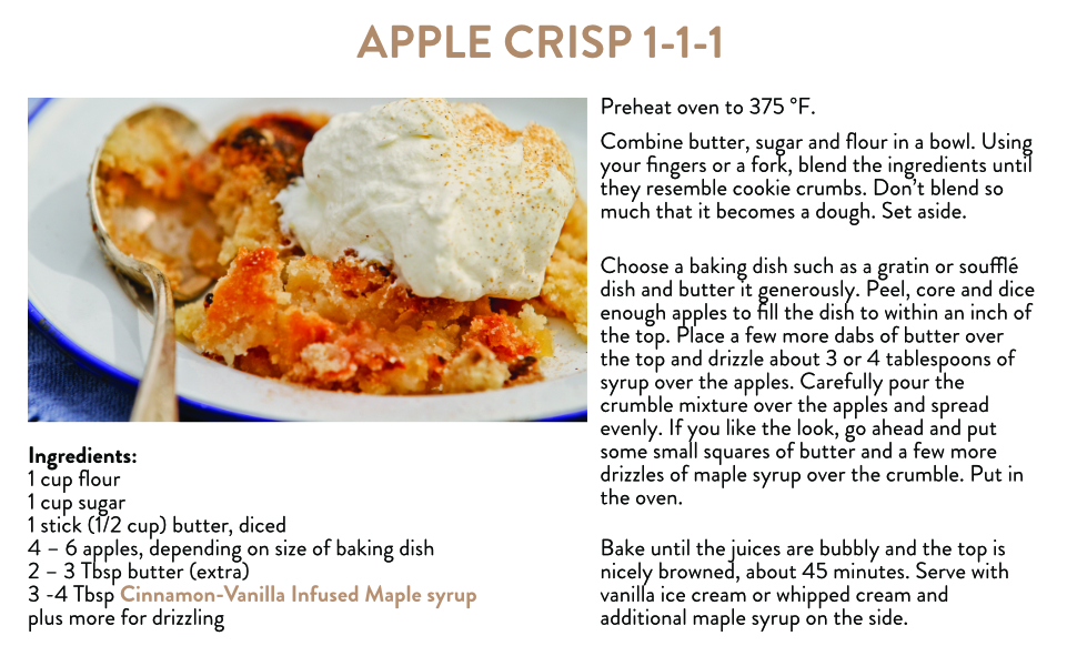 Apple Crisp Recipe with Runamok Maple Syrup