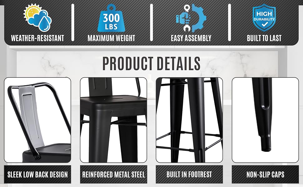 built to last durable easy assembly maximum weight weather resistant reinforced metal footrest