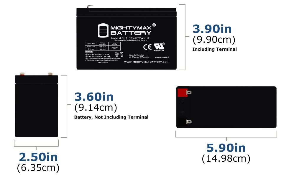 replacement battery for scooter mighty max ml7-12 ub1270 replacement battery for alarm fios