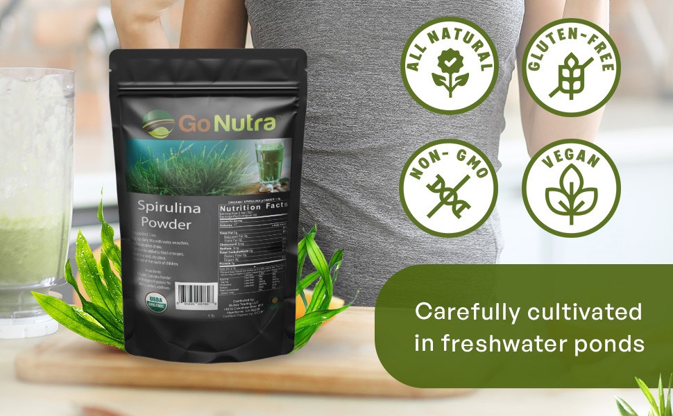 spirulina organic green smoothies cleanse smoothie powder Spirulina green superfood