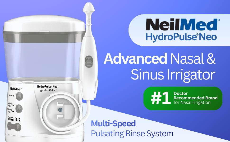 HydroPulse Neo, multi-speed pulsating nasal wash, all-natural, cleansing, pregnancy safe