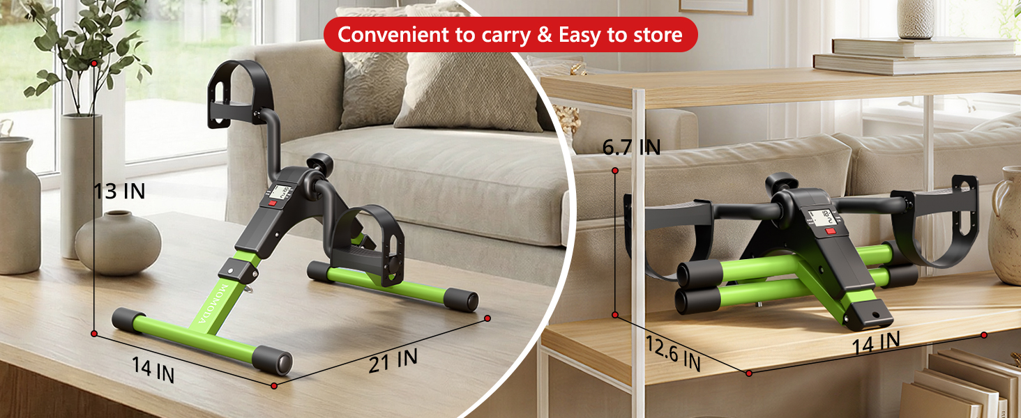 momoda pedal exerciser: compact, convenient to carry and easy to store