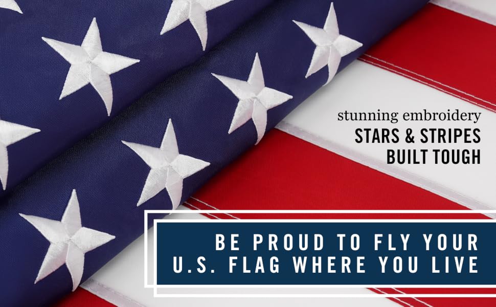 This double sided US Flag was built with materials that last for a lifetime