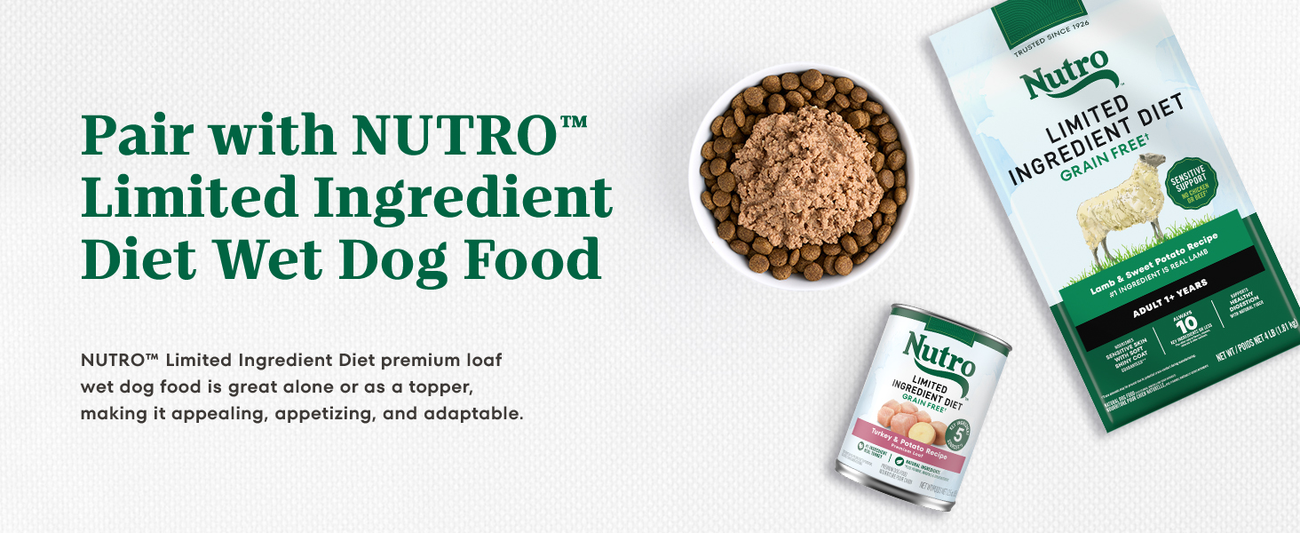 Nutro Limited Ingredient Diet - Pair with Nutro Wet Dog Food